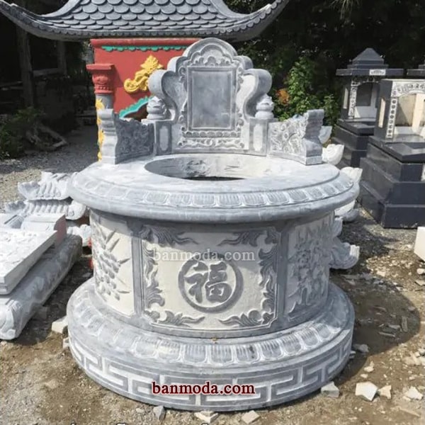 Mộ đá tròn: Tổng hợp những mẫu mộ đá tròn đẹp, chuẩn theo kích thước phong thủy mộ đá tròn