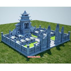 Bản thiết kế 3D khu lăng mộ đá BMD 51