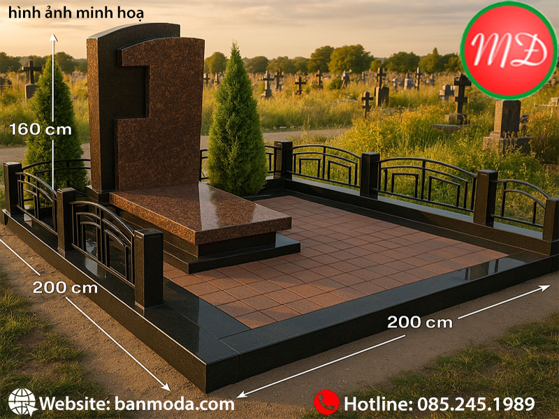 mộ đá granite công giáo cao cấp - mẫu mộ đá đơn giản