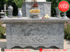 bàn thờ đá ngoài trời chạm rồng đá xanh thanh hóa