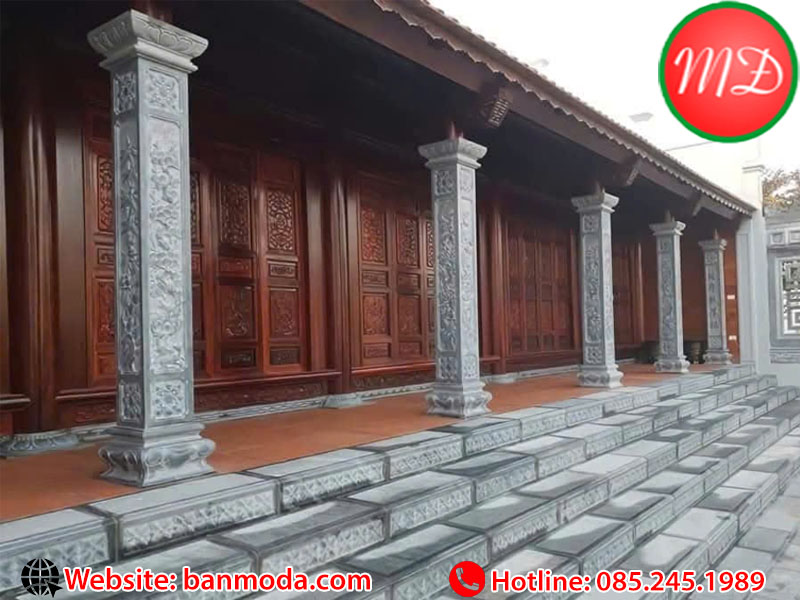 cot-da-cham-tu-linh-mau-cot-da-nha-tho-ho-2 cột đá chạm tứ linh - mẫu cột đá nhà thờ họ